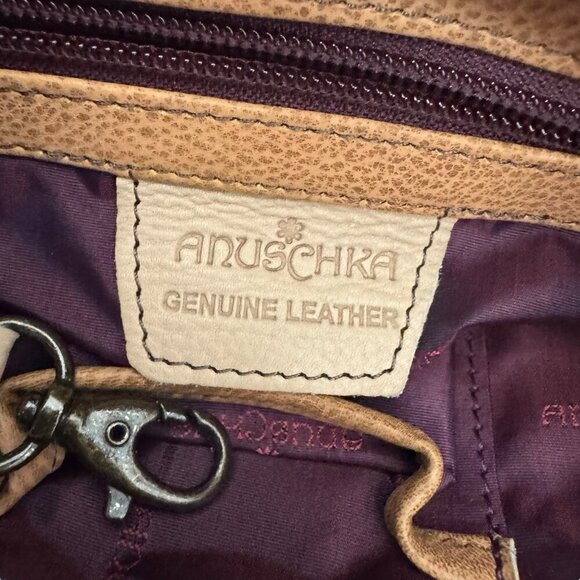 Anuschka Hand Painted Leather abstract Flap Crossbody Bag NWT 257-AT artsy art - Picture 12 of 13